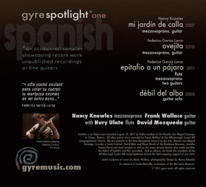 Gyre Spotlight One - Frank Wallace Spanish songs